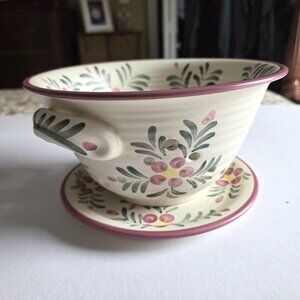 Debco Colander w/matching Plate